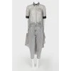 Transparent asymmetric blouse