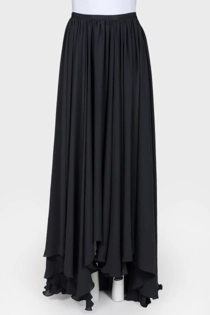 Long asymmetrical skirt