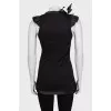 Black T-shirt with decoration