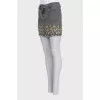 Denim mini skirt with a ripped effect