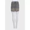Denim mini skirt with a ripped effect