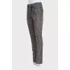 Gray skinny fit jeans with a distressed effect