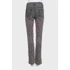 Gray skinny fit jeans with a distressed effect