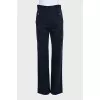 Straight trousers with a side zipper