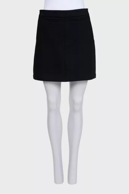 Mini skirt with side zippers