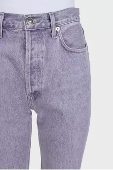 Purple straight-leg jeans