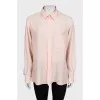 Silk shirt with patch pocket