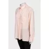 Silk shirt with patch pocket