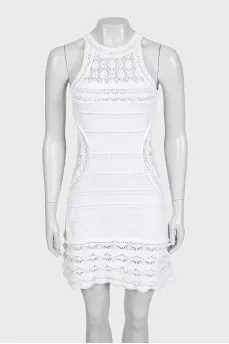 A fitted woven dress