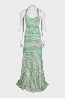 Shiny green dress