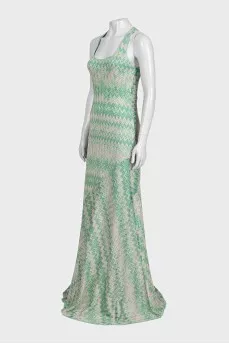 Shiny green dress