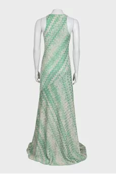 Shiny green dress