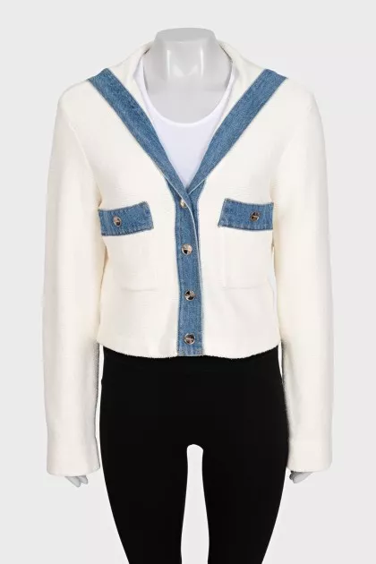 Straight cardigan with buttons