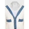 Straight cardigan with buttons