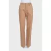 Brown high-waisted trousers