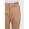 Brown high-waisted trousers