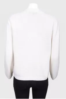 Beige Sweater with Lion Engraving Inserts