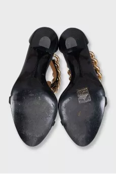 Black Falabella sandals