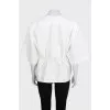 White straight-cut linen shirt