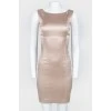 Beige reptile print dress