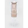 Beige reptile print dress