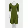 Green dress with 3/4 sleeves
