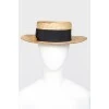 Straw hat with spike