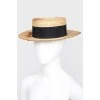 Straw hat with spike