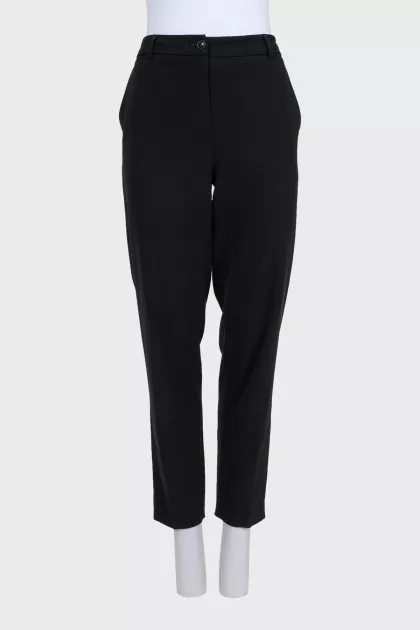 Straight-leg trousers with patch pockets