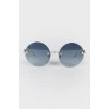 Sunglasses with blue lenses