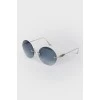 Sunglasses with blue lenses