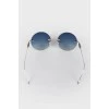 Sunglasses with blue lenses