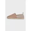Men's espadrilles made of leather and fabric