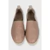 Men's espadrilles made of leather and fabric