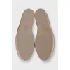 Men's espadrilles made of leather and fabric