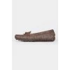 Insulated brown moccasins