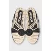 Men's Black and White LV Trainer Sneakers