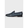 Blue men's punch shoes