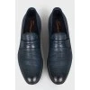Blue men's punch shoes