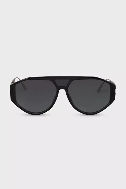 Black framed aviator sunglasses