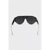 Black framed aviator sunglasses