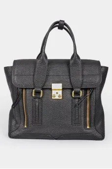 Прямоугольная кожаная сумка Pashli Medium Satchel