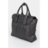 Pashli Rectangular Leather Medium Satchel