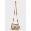 Small python leather handbag