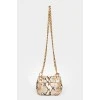 Small python leather handbag