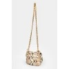 Small python leather handbag