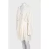 Fitted button-down dress with wide sleeves