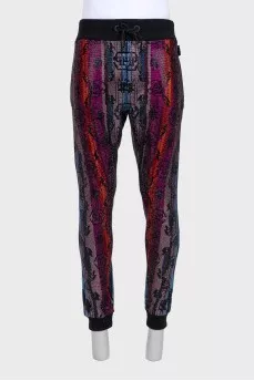 Мужской спортивный костюм декорированный стразами