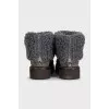 Sheepskin cuffed boots