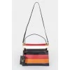 MY Rockstud bag of lamb leather in a multi -colored strip